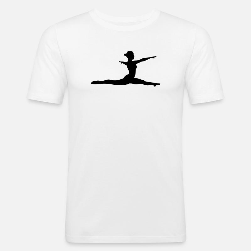 Ginnastica artistica - Maglietta aderente da uomo - bianco