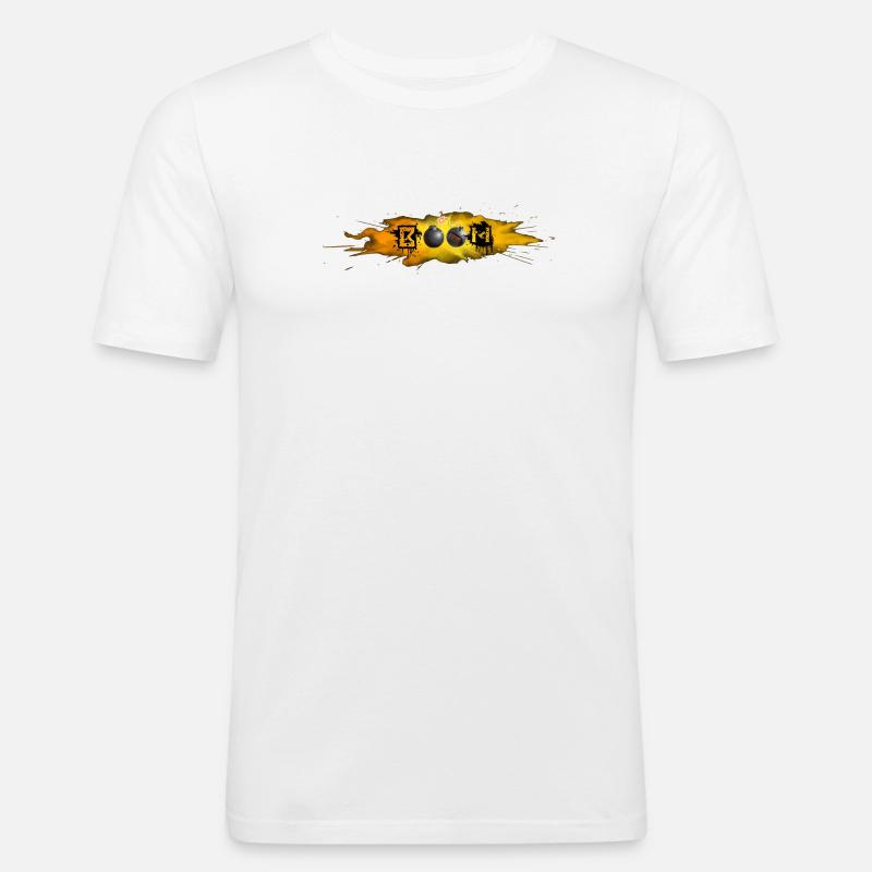 DRÖHNEN - Männer Slim Fit T-Shirt - Weiß
