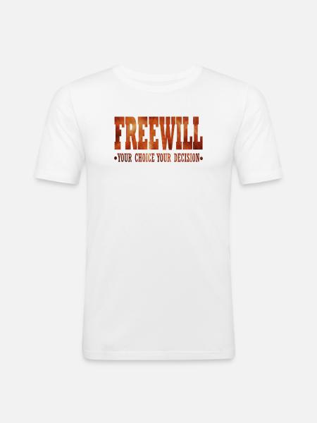 FreeWill - Men's Slim Fit T-Shirt - white
