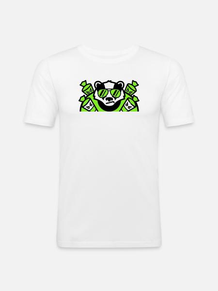 Badger Sugar Cones Logo - Men's Slim Fit T-Shirt - white