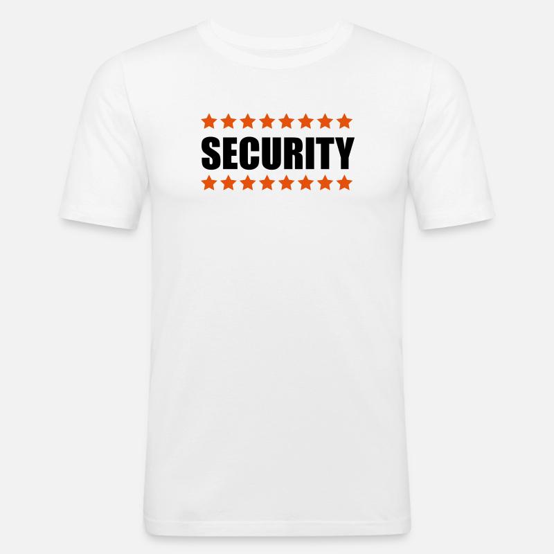 Security - Männer Slim Fit T-Shirt - Weiß