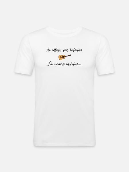 La mauvaise réputation - T-shirt près du corps Homme - blanc