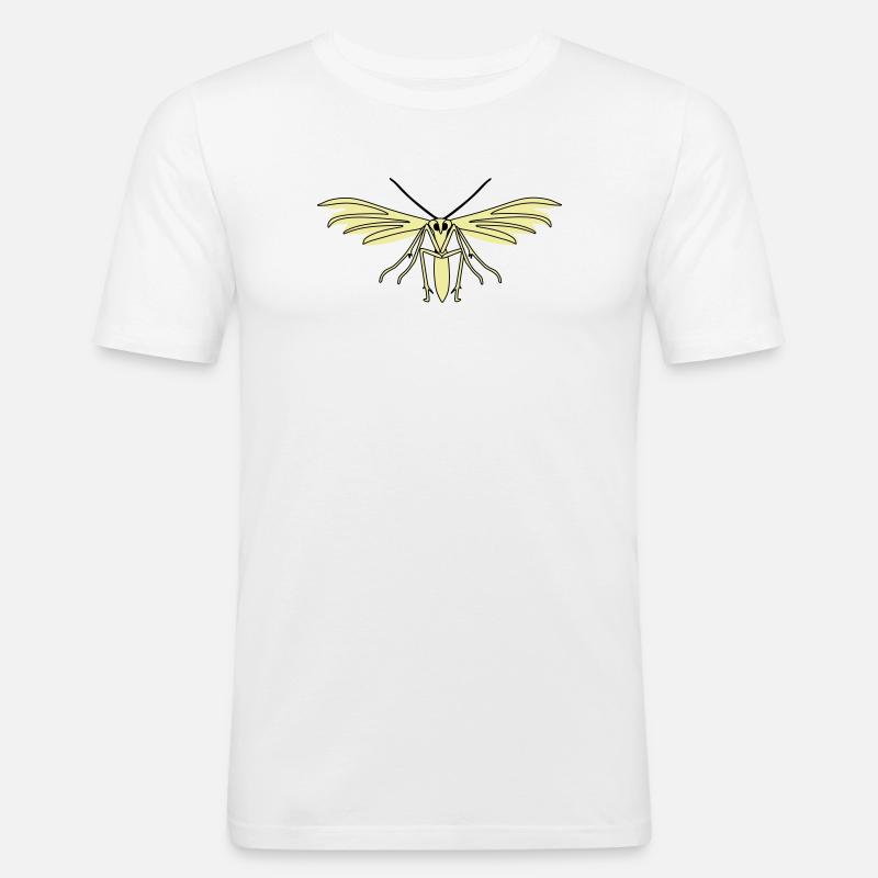 Feather moth - Men's Slim Fit T-Shirt - white