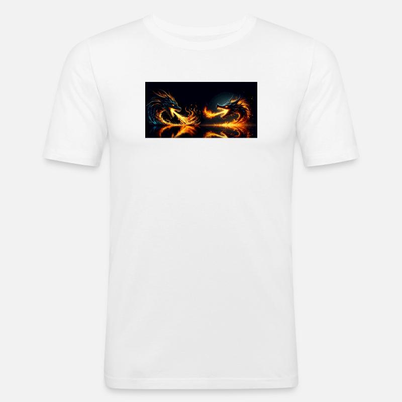 Hitze des Gefechts - Männer Slim Fit T-Shirt - Weiß