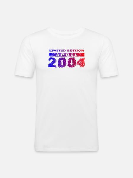 22e anniversaire Édition Limitée 04/2004 - T-shirt près du corps Homme - blanc