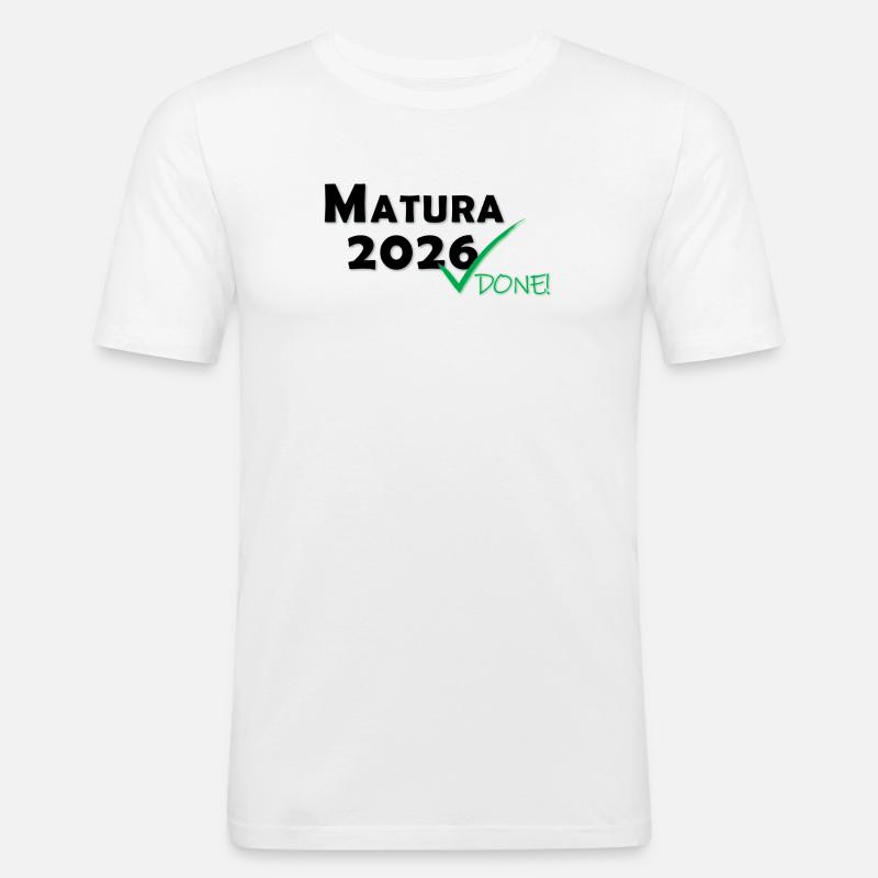 Matura 2026 Terminé - T-shirt près du corps Homme - blanc