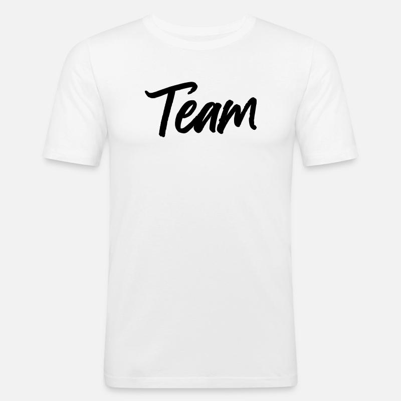 Team - Männer Slim Fit T-Shirt - Weiß