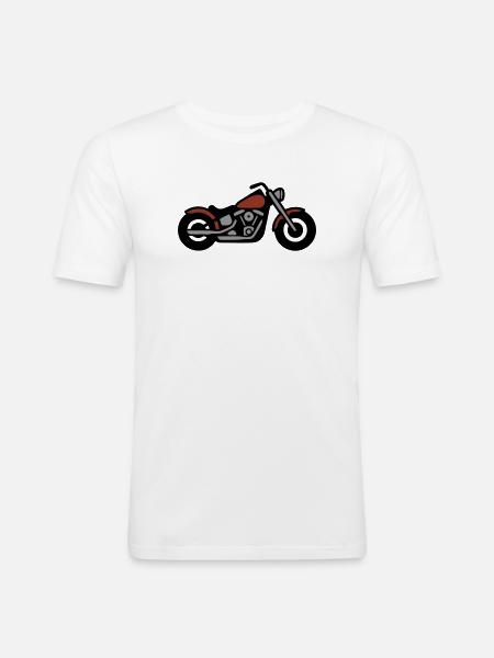 Ride Fast Abzeichen Logo - Männer Slim Fit T-Shirt - Weiß
