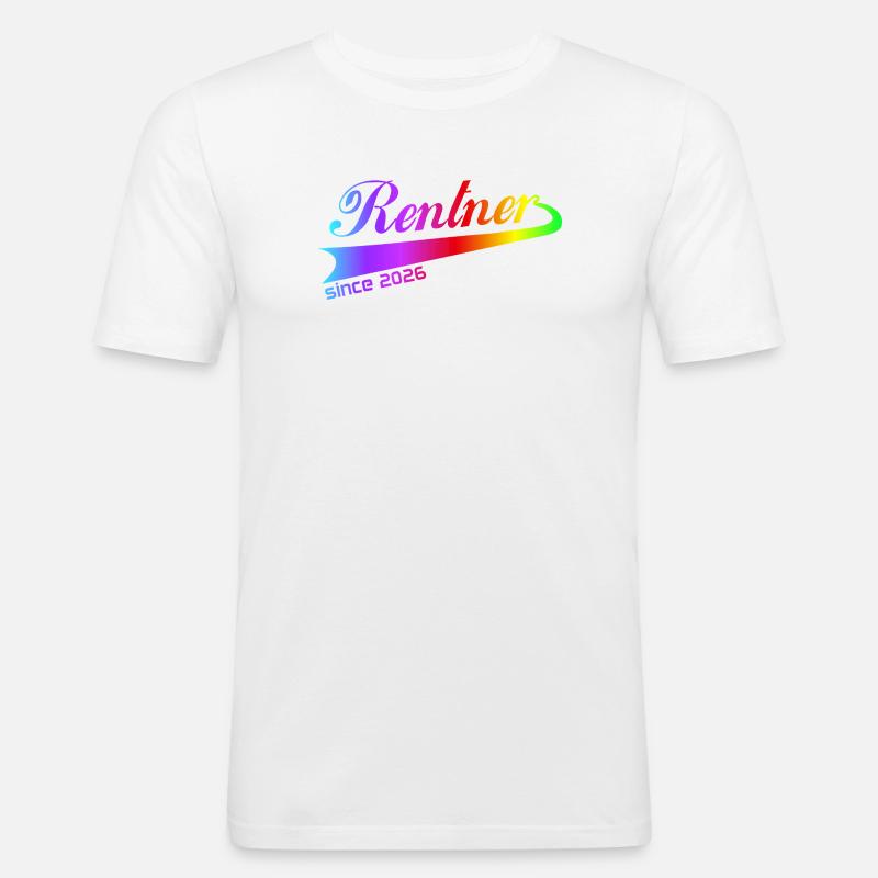 Rentner 2026 Ruhestand Rentner Pullover, Kappe - Männer Slim Fit T-Shirt - Weiß