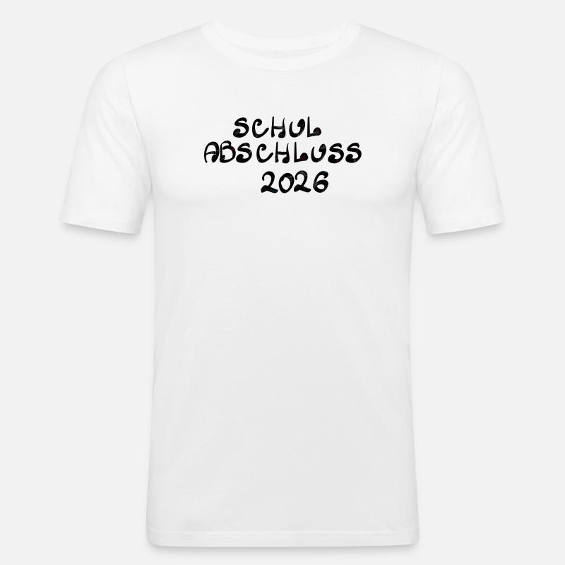 Schulabschluss 2026 - Männer Slim Fit T-Shirt - Weiß