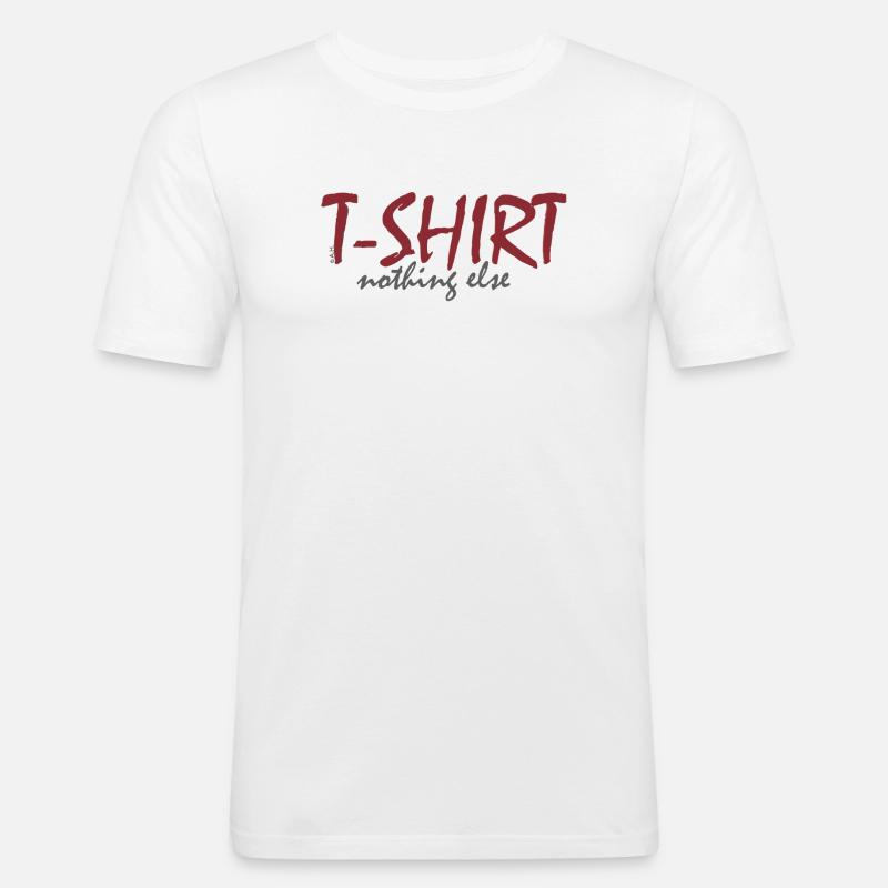 T‑Shirt nothing else - Männer Slim Fit T-Shirt - Weiß