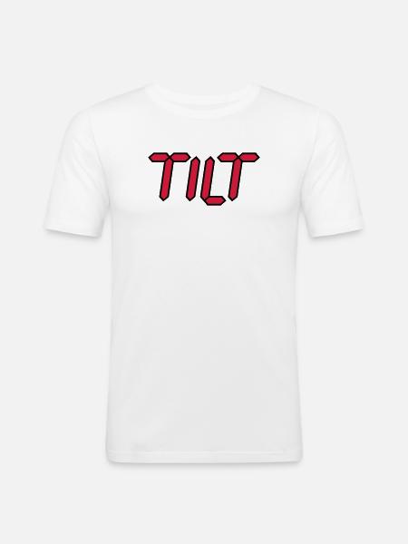 Tilt | durch drehen | durchgeknallt - Men's Slim Fit T-Shirt - white