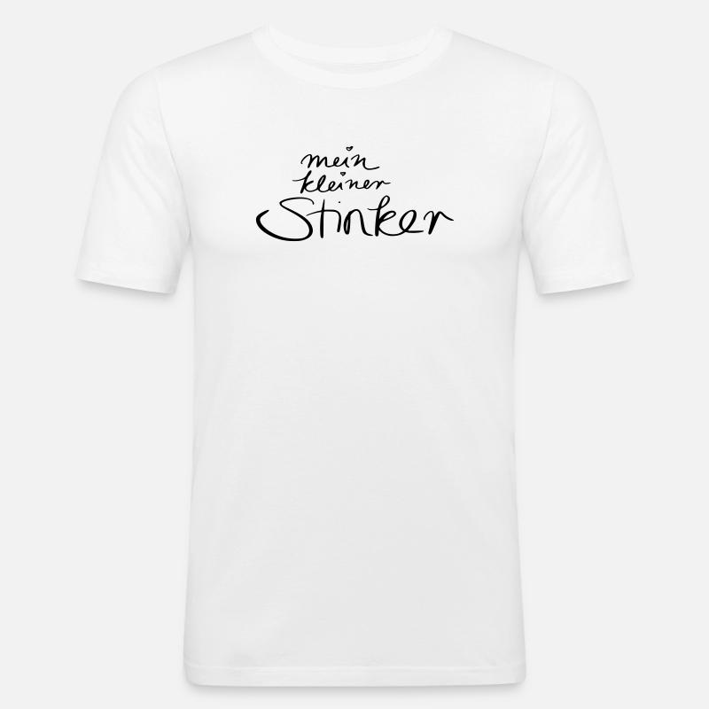 mein kleiner Stinker - Männer Slim Fit T-Shirt - Weiß