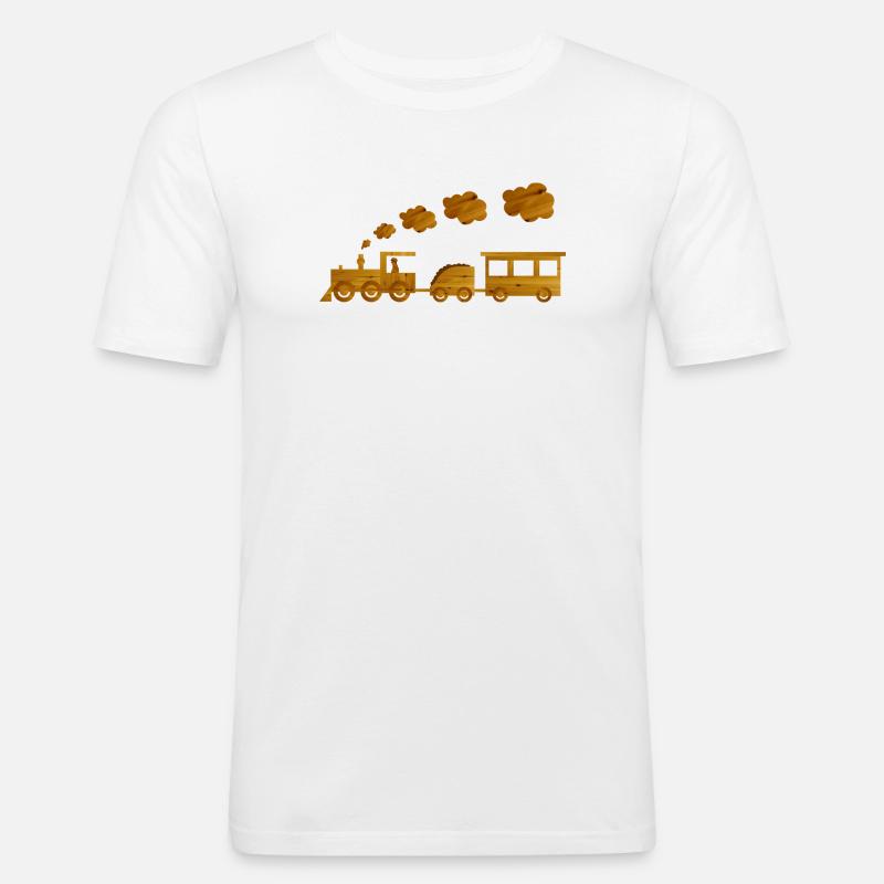 eisenbahn spielzeug kind - Männer Slim Fit T-Shirt - Weiß