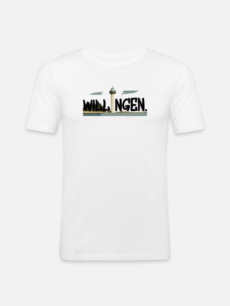 Willingen 20210628 - Männer Slim Fit T-Shirt - Weiß