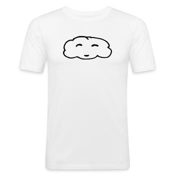Cloud - Men's Slim Fit T-Shirt - white - Front - Nik (191cm)