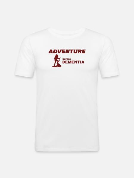 CLIMBING ADVENTURE - Men's Slim Fit T-Shirt - white