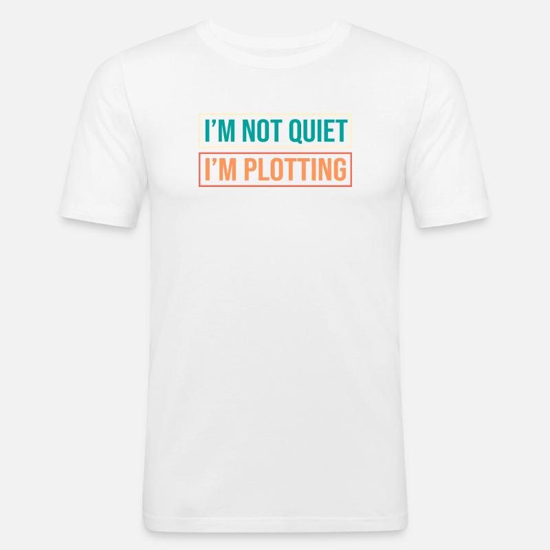 Anxiety ängstlich Angsthase Introvertiert - Männer Slim Fit T-Shirt - Weiß