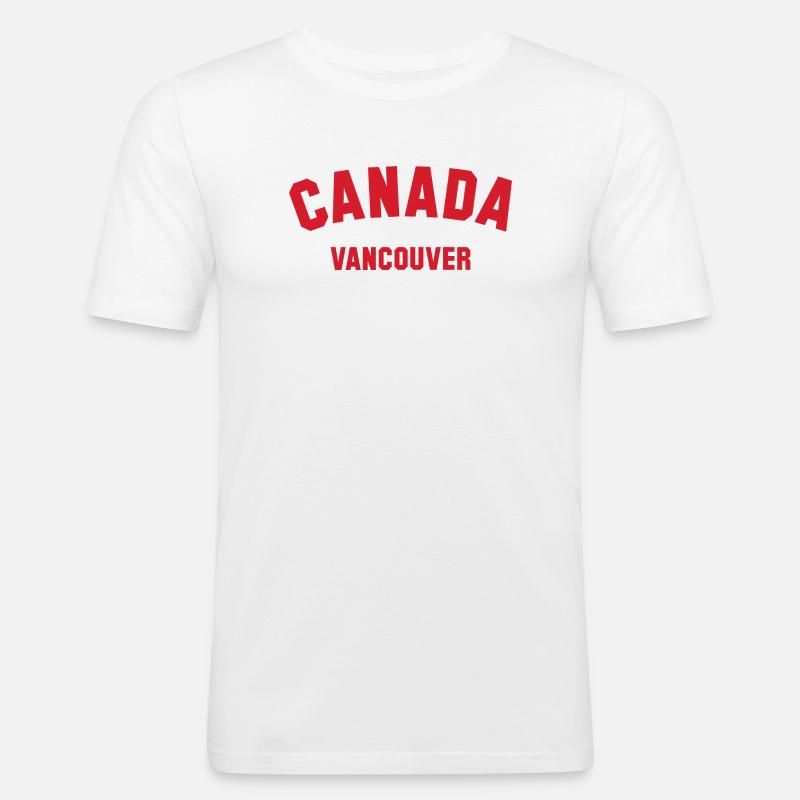VANCOUVER, Canada Kanada - Männer Slim Fit T-Shirt - Weiß