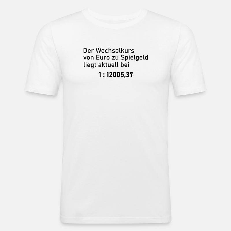 Wechselkurs - Männer Slim Fit T-Shirt - Weiß