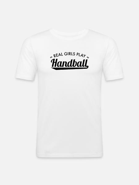 6061912 127965781 handball - T-shirt près du corps Homme - blanc