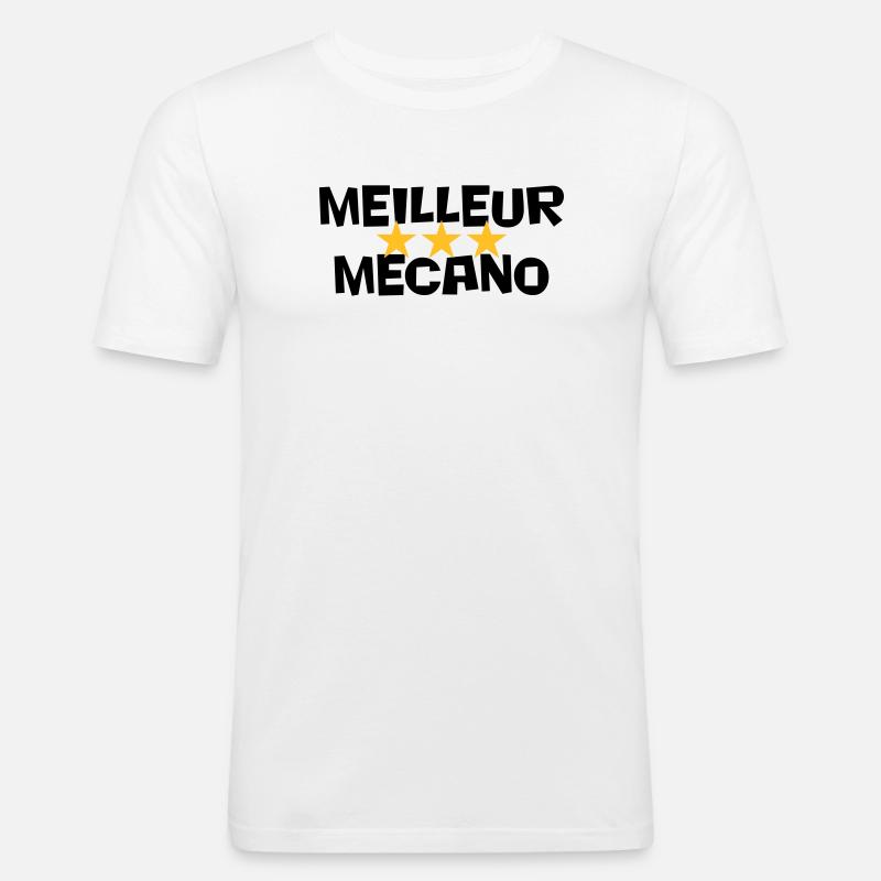 Beste Mecano - Männer Slim Fit T-Shirt - Weiß
