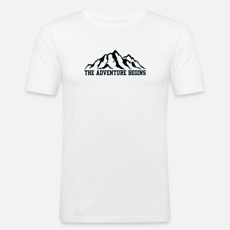 Das Abenteuer beginnt - Männer Slim Fit T-Shirt - Weiß