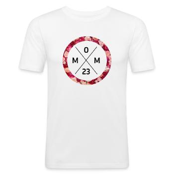 Maman 2023 Rose - T-shirt près du corps Homme - blanc - Devant - Nik (191cm)