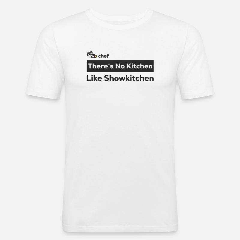 2b chef - Männer Slim Fit T-Shirt - Weiß