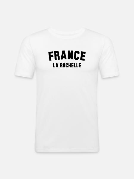 LA ROCHELLE France Frankreich - Men's Slim Fit T-Shirt - white