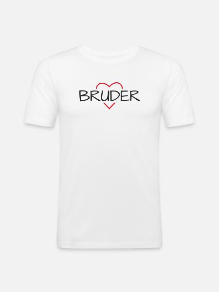 Brother Heart Gift Birthday - Men's Slim Fit T-Shirt - white