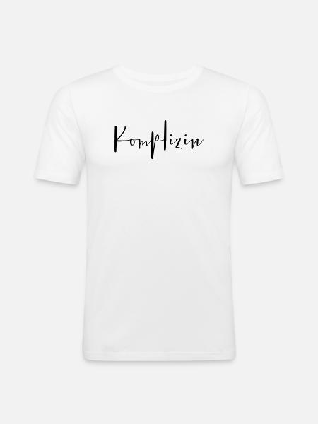 Komplizin Partnerin Freundin Ehefrau - Männer Slim Fit T-Shirt - Weiß