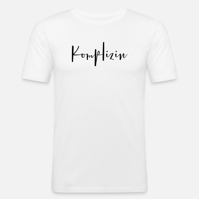 Komplizin Partnerin Freundin Ehefrau - Männer Slim Fit T-Shirt - Weiß