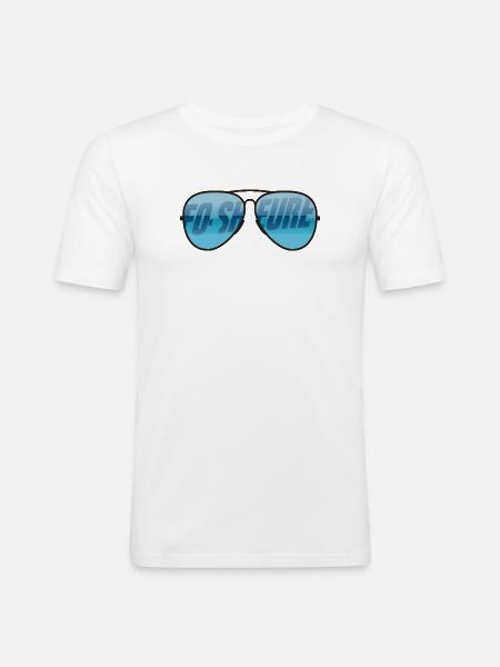 FO-SHEURE - T-shirt près du corps Homme - blanc