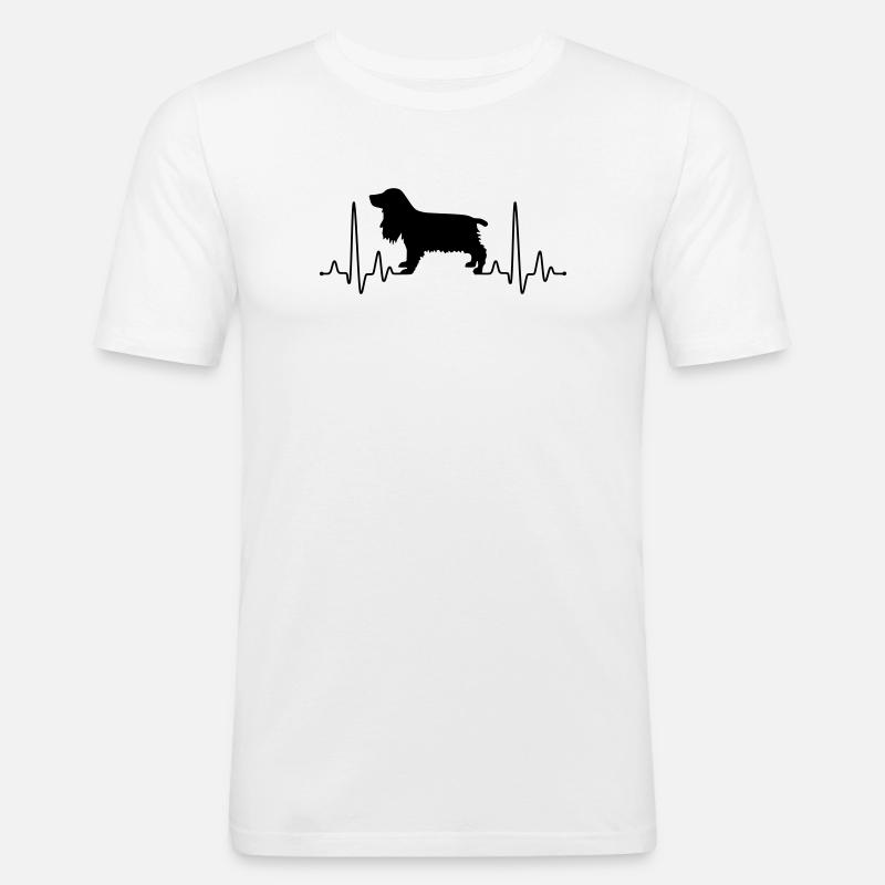 Cocker Spaniel Plus - Men's Slim Fit T-Shirt - white