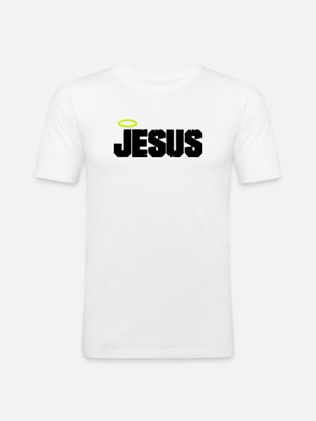Mon Dieu - T-shirt près du corps Homme - blanc