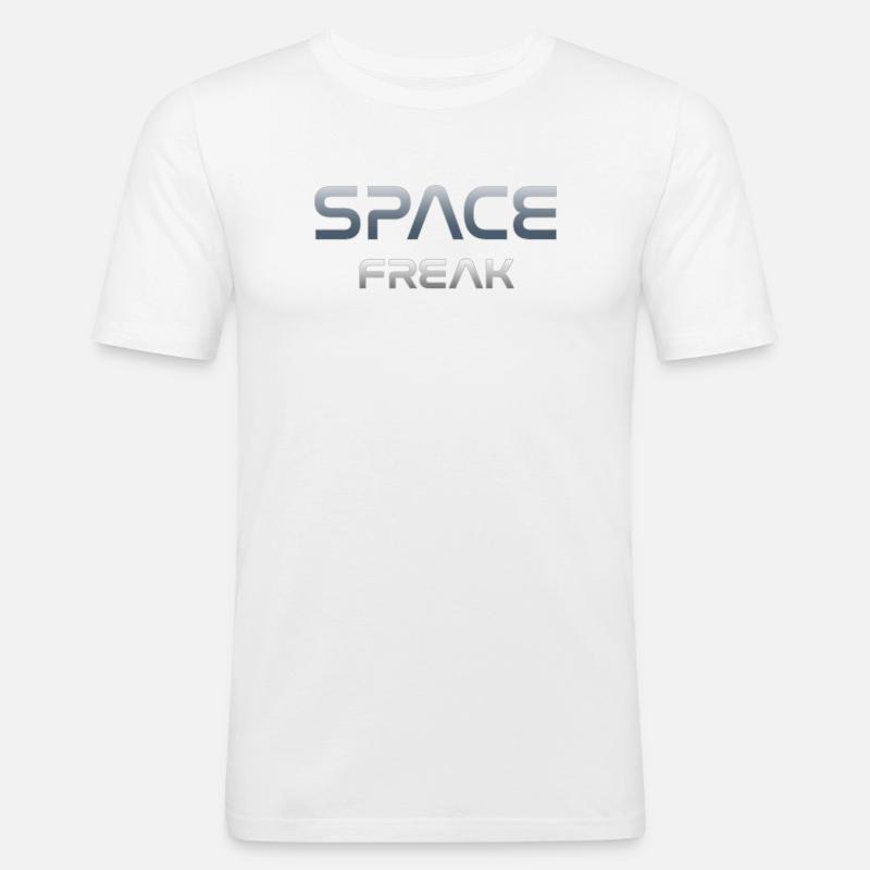 Space Freak Celestial Gradient Tee - Männer Slim Fit T-Shirt - Weiß