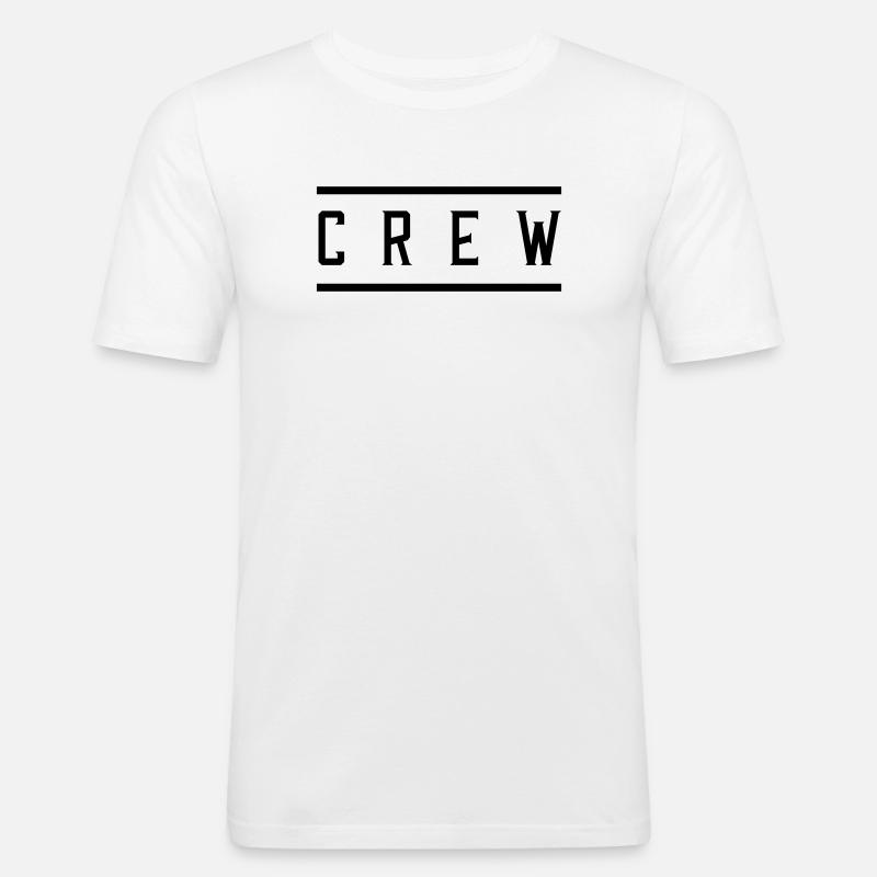 crew - Männer Slim Fit T-Shirt - Weiß