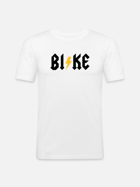 BI!KE - Männer Slim Fit T-Shirt - Weiß
