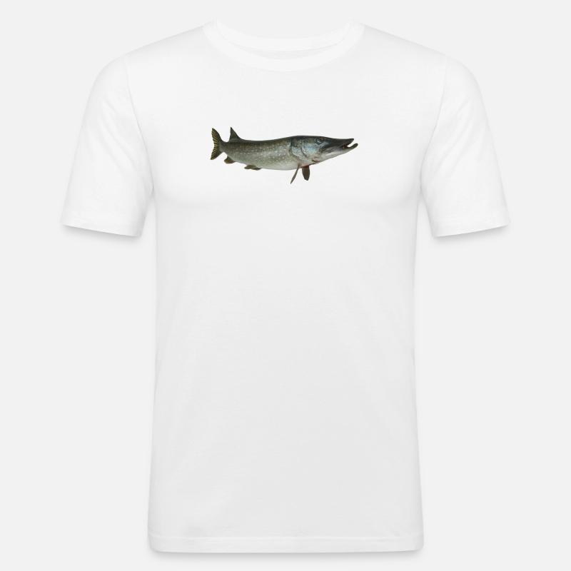 Hecht - Männer Slim Fit T-Shirt - Weiß