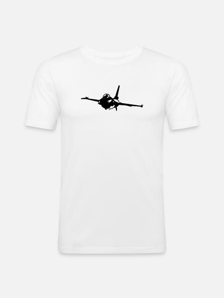f_16 - T-shirt près du corps Homme - blanc