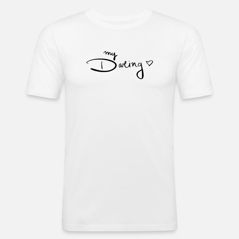 My Darling - Männer Slim Fit T-Shirt - Weiß