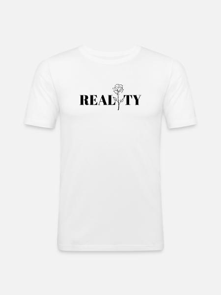 Cool design, reality. - Men's Slim Fit T-Shirt - white