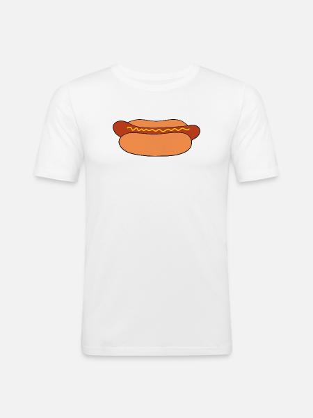 Hot dog sausage - Men's Slim Fit T-Shirt - white
