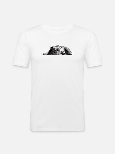 Bulldogge Bulldog - Men's Slim Fit T-Shirt - white