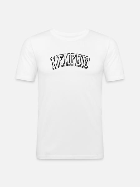memphis shirt - Männer Slim Fit T-Shirt - Weiß