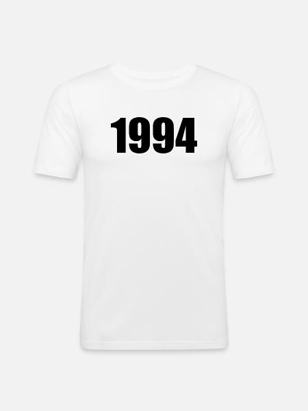 Personalize 1994 Birthday Template Design - Men's Slim Fit T-Shirt - white