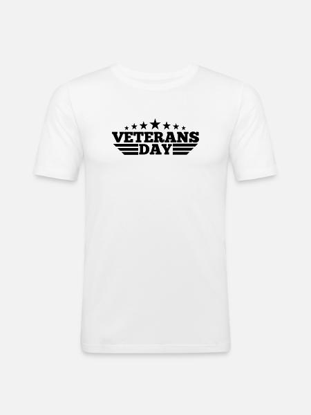 Veterans Day - Men's Slim Fit T-Shirt - white