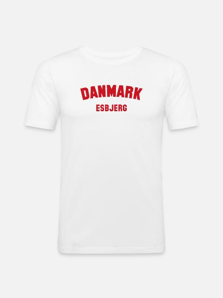 ESBJERG, Danemark, Danemark - T-shirt près du corps Homme - blanc