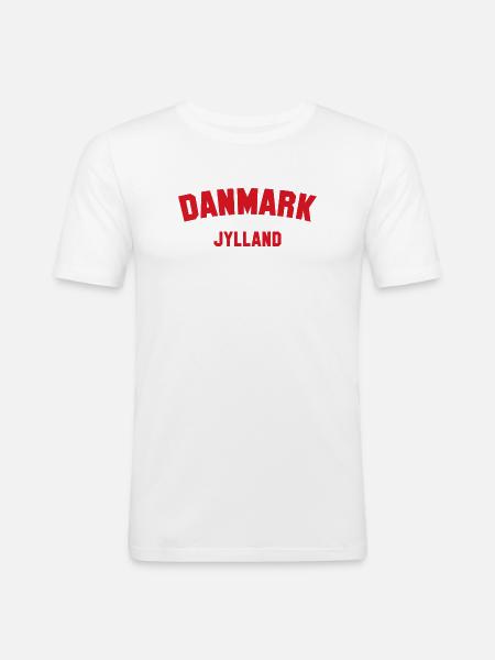 JYLLAND Denmark Dänemark - Men's Slim Fit T-Shirt - white